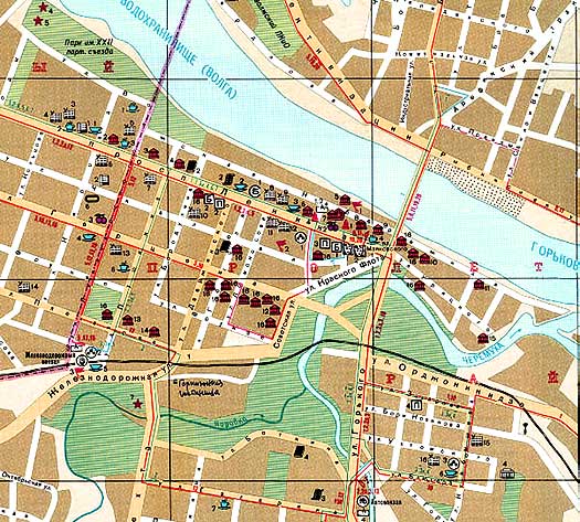 карта центра Рыбинска